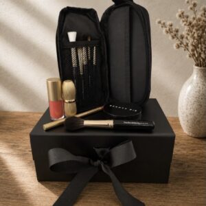Double Layer Make-up Bag/Travel Brush case with 6 Brushes