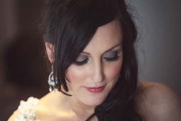 Bridal make-up by Tina Brocklebank using Bobbi Brown.  False eyelashes by MAC.  Photography by James Green.