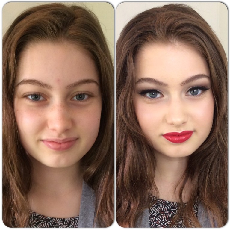 Prom make-up by Tina Brocklebank.