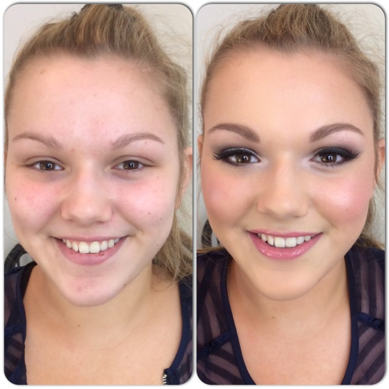 Prom makeup by Tina Brocklebank.