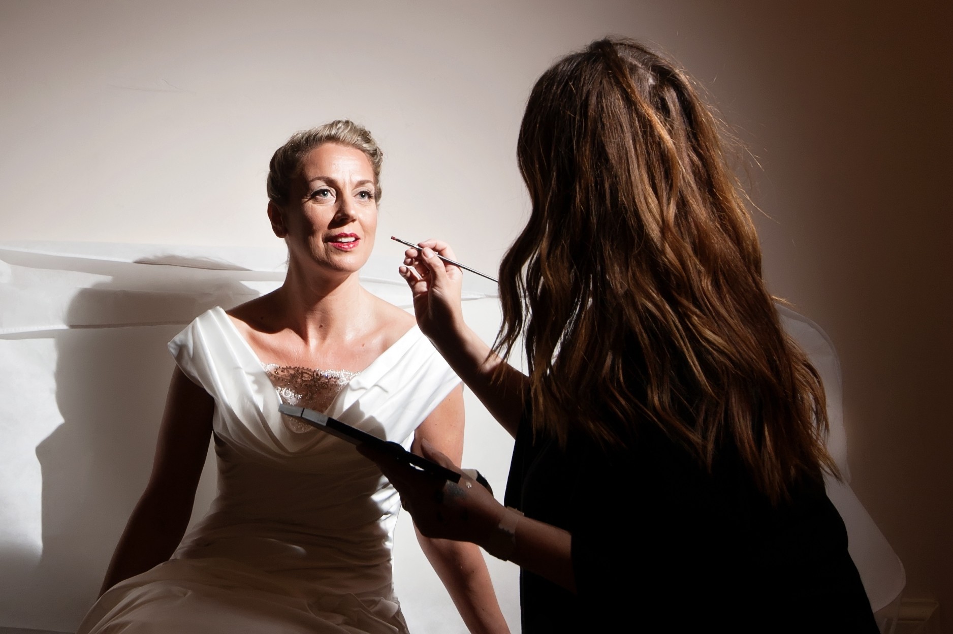 Bridy the beautiful Bride! Make-up by Tina Brocklebank.Photo by GJA photography.