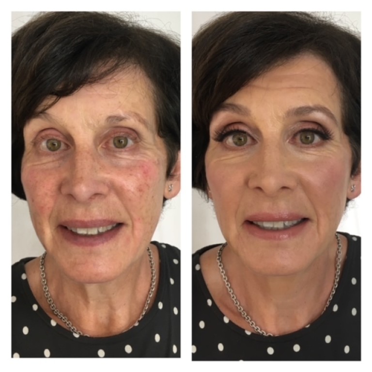 Before and after, Mature ladies makeup by Tina Brocklebank