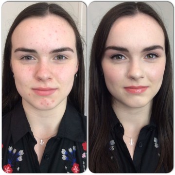 Prom/teenage makeup by Tina Brocklebank.