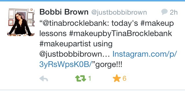 Bobbi Brown tweet!