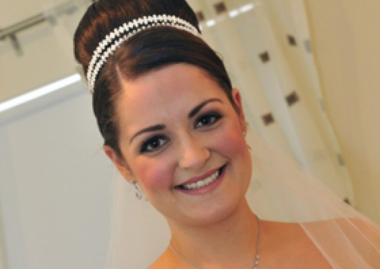 Bridal make-up by Tina Brocklebank. Photography by Richard Moore.