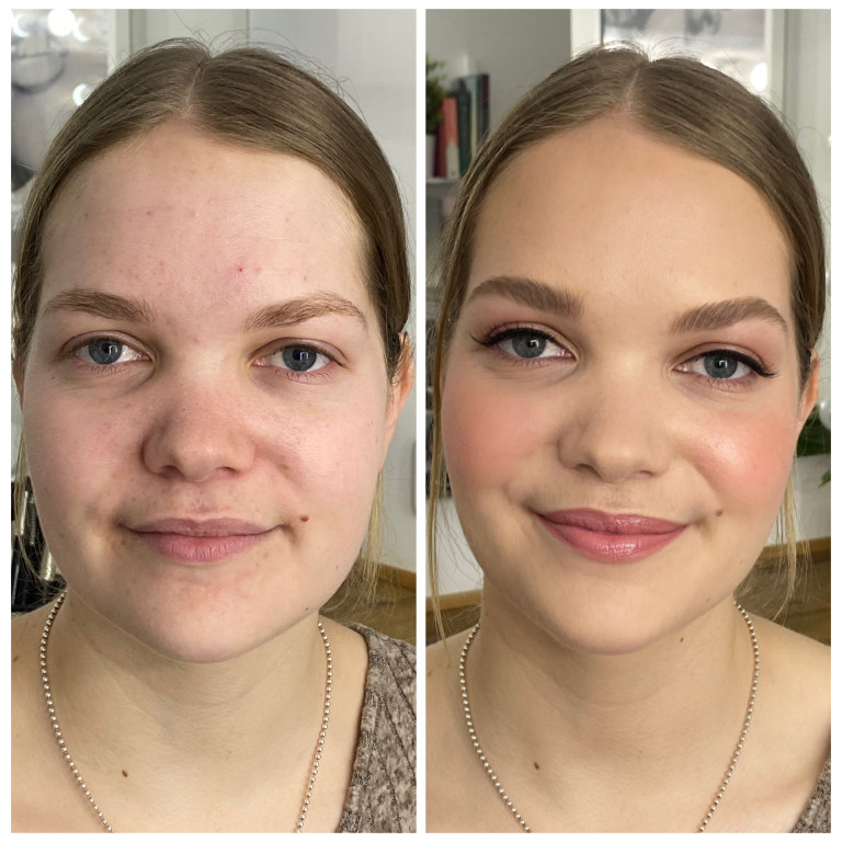 Heidi, Bridal makeup.