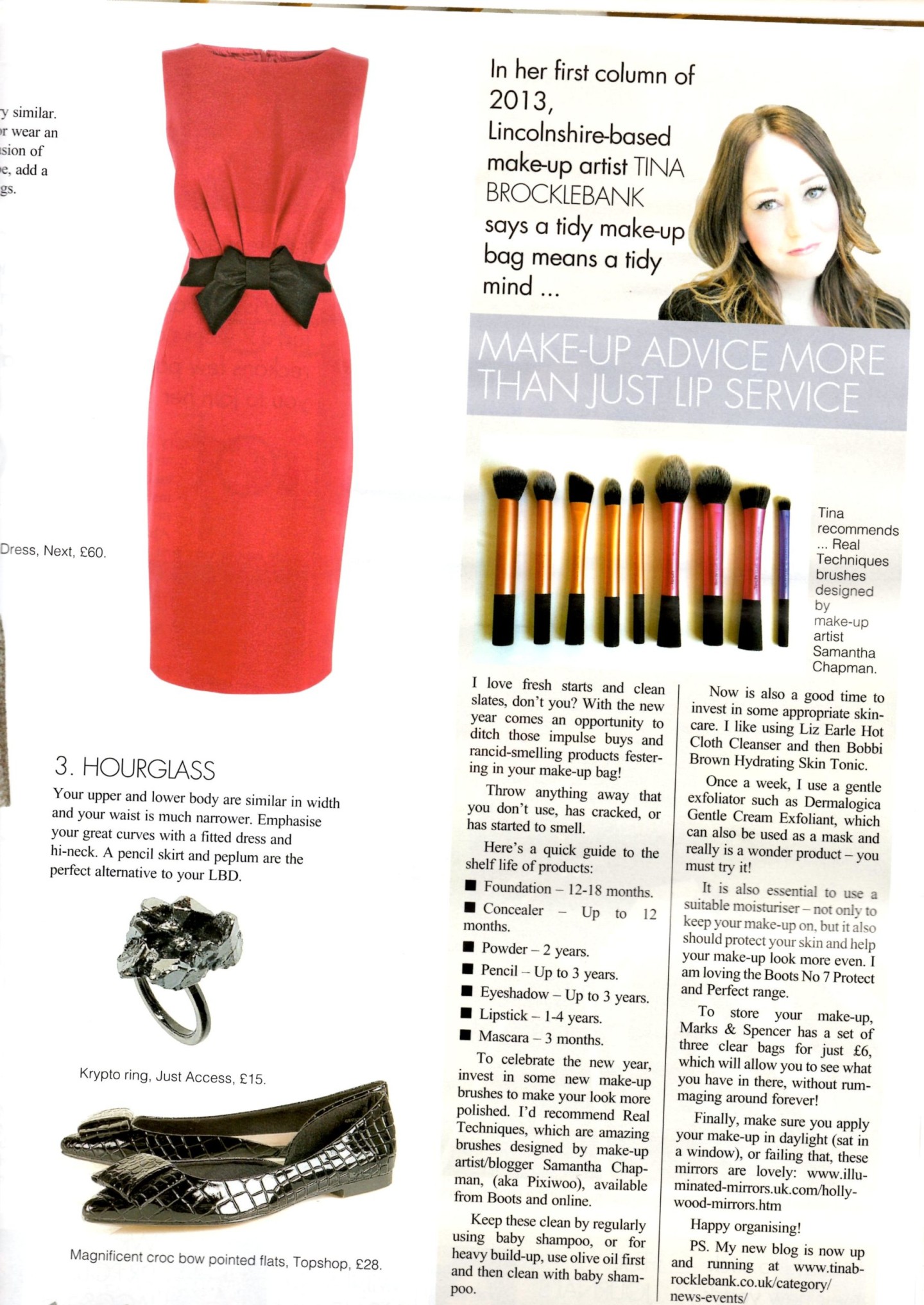 The Journal (January edition) - Article by Tina Brocklebank Make-up artist.