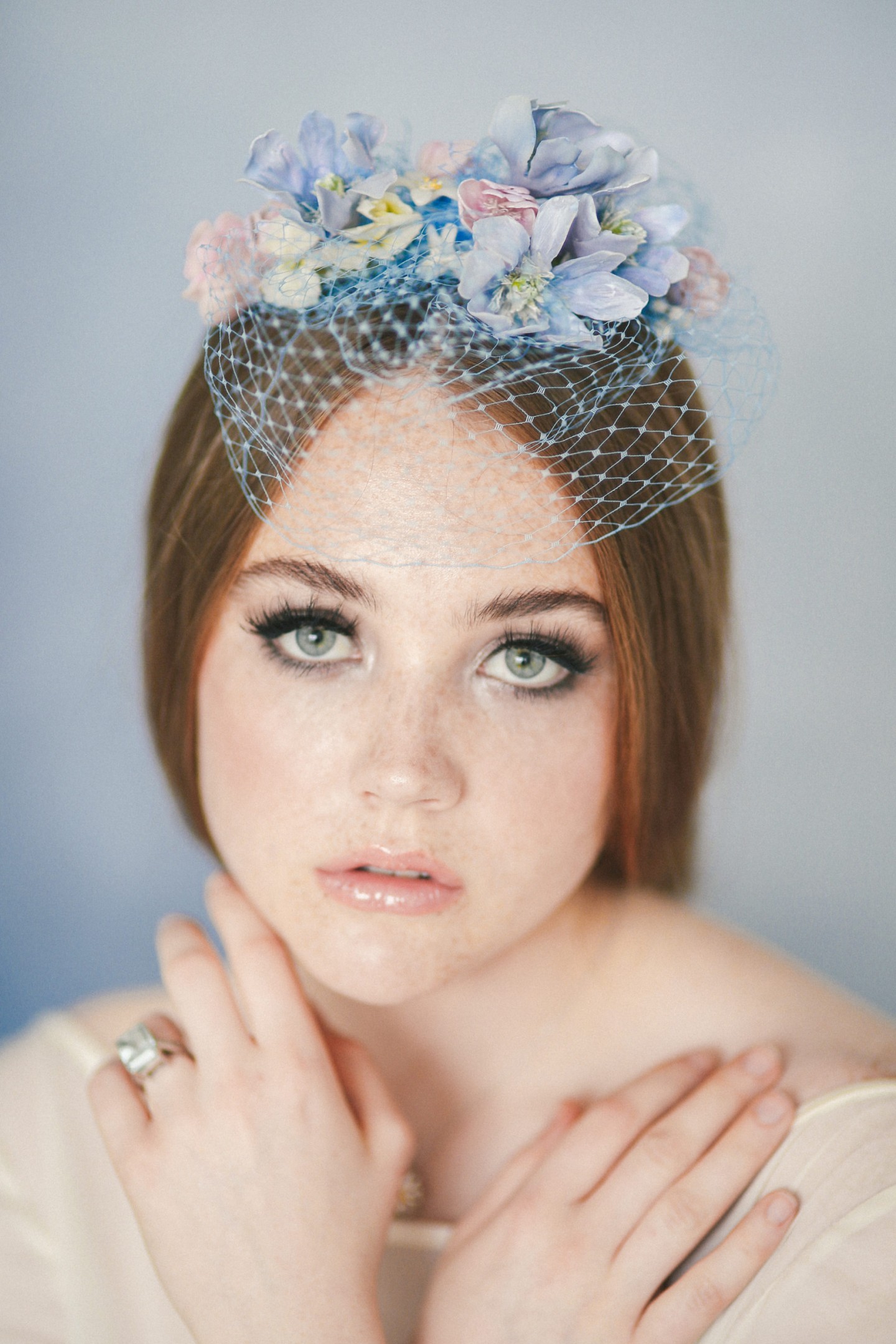 Ethereal, dusty blue bridal.