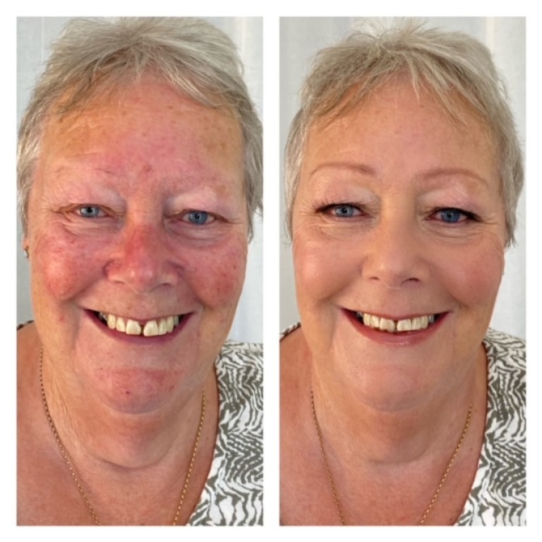 Mature ladies, Makeup lessons, before and after by Tina Brocklebank