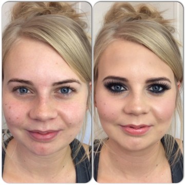 before and after bridal makeup lessons and prom