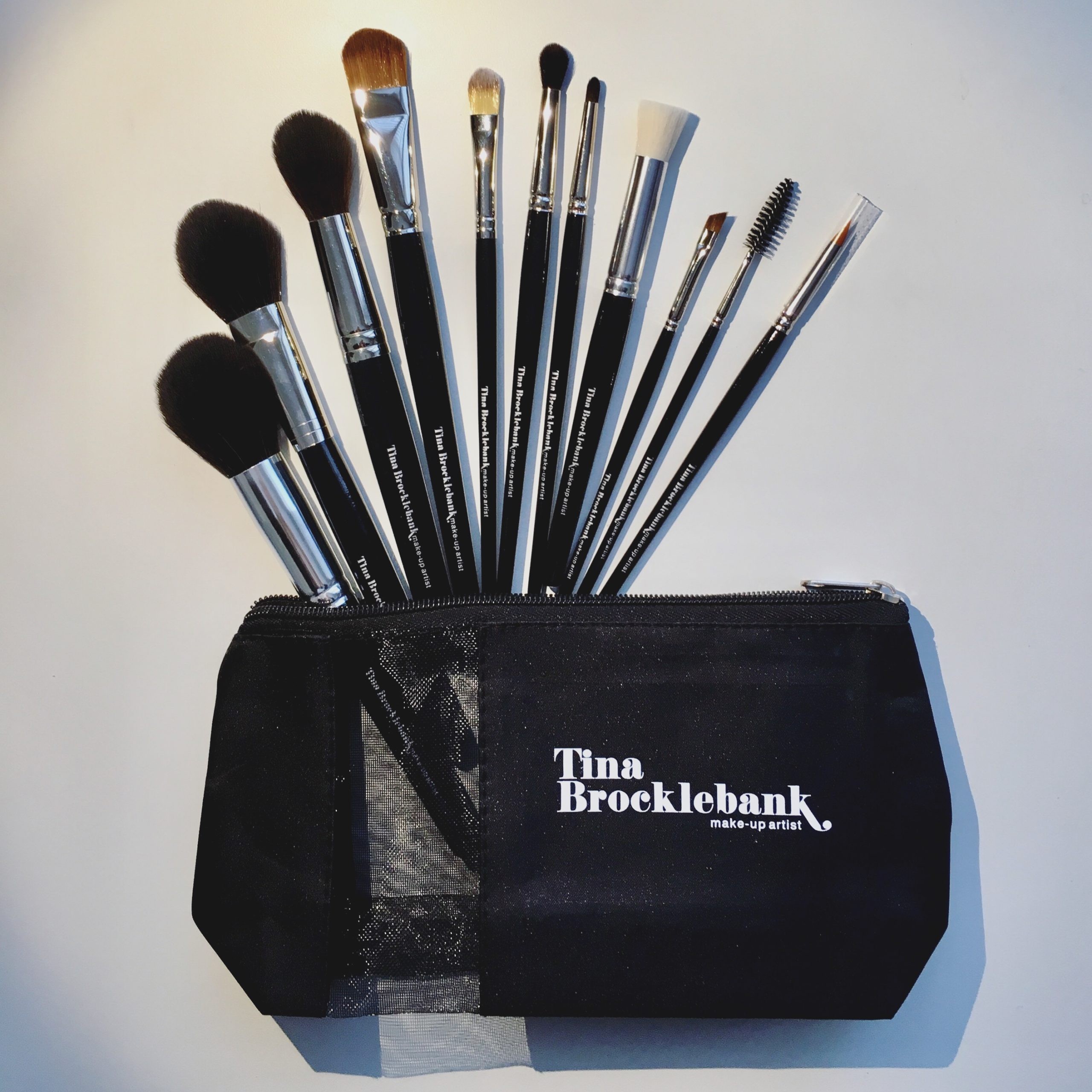 Tina Brocklebank Make-up artist brushes and bag.