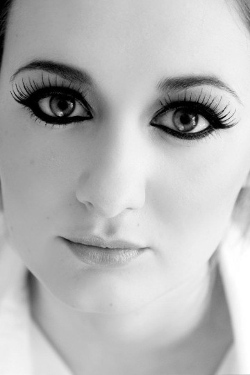 Cat eye makeup by Tina Brocklebank. Photography by Tracy Conway-Smith